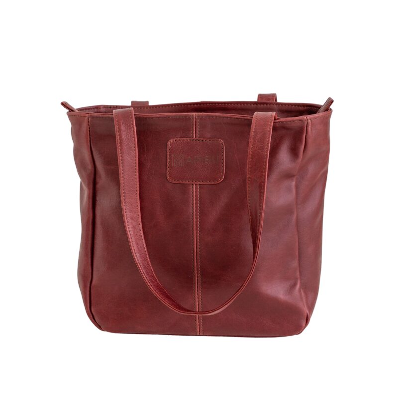 Maribu Leather MJ Handbag in Ruby