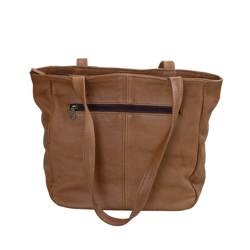 Maribu Leather MJ Handbag in Buffed Tan