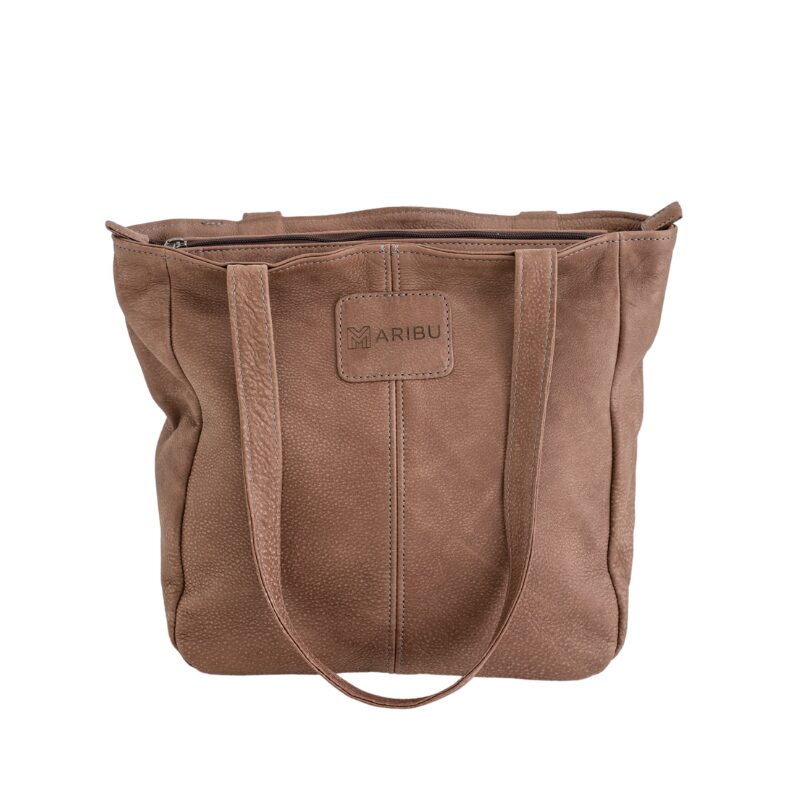 Maribu Leather MJ Handbag in Buffed Mink