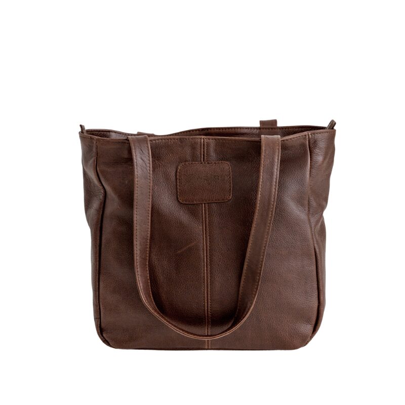 Maribu Leather MJ Handbag in Walnut