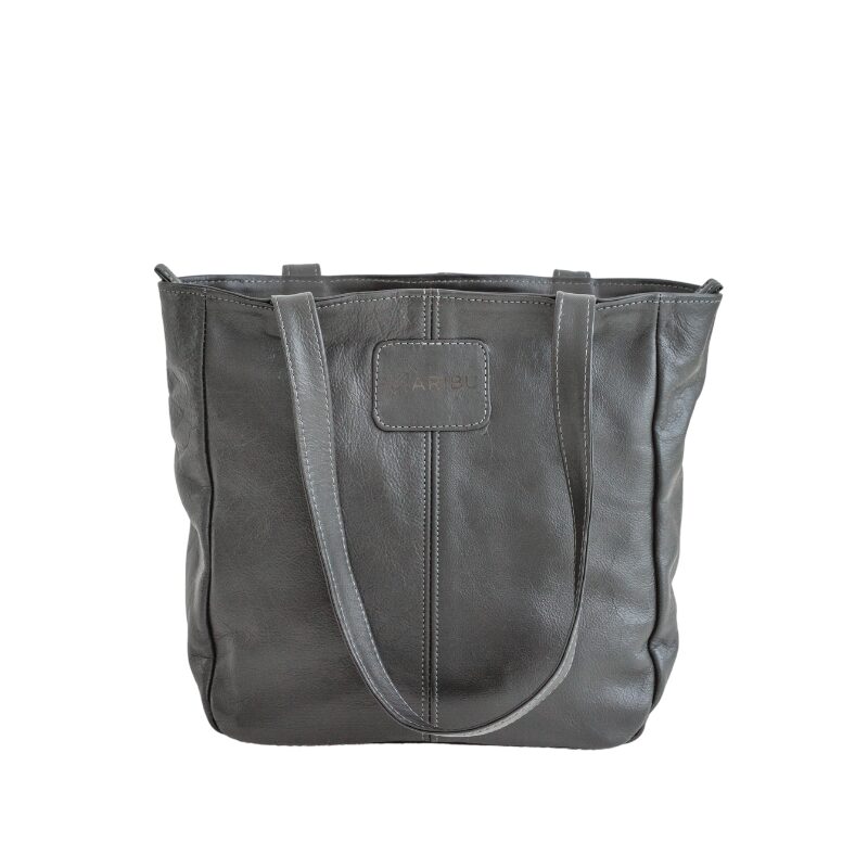 Maribu Leather MJ Handbag in Grey