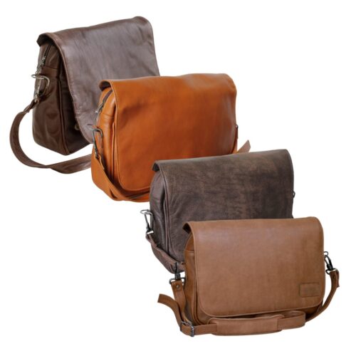 Maribu Leather Laptop Messenger Bag
