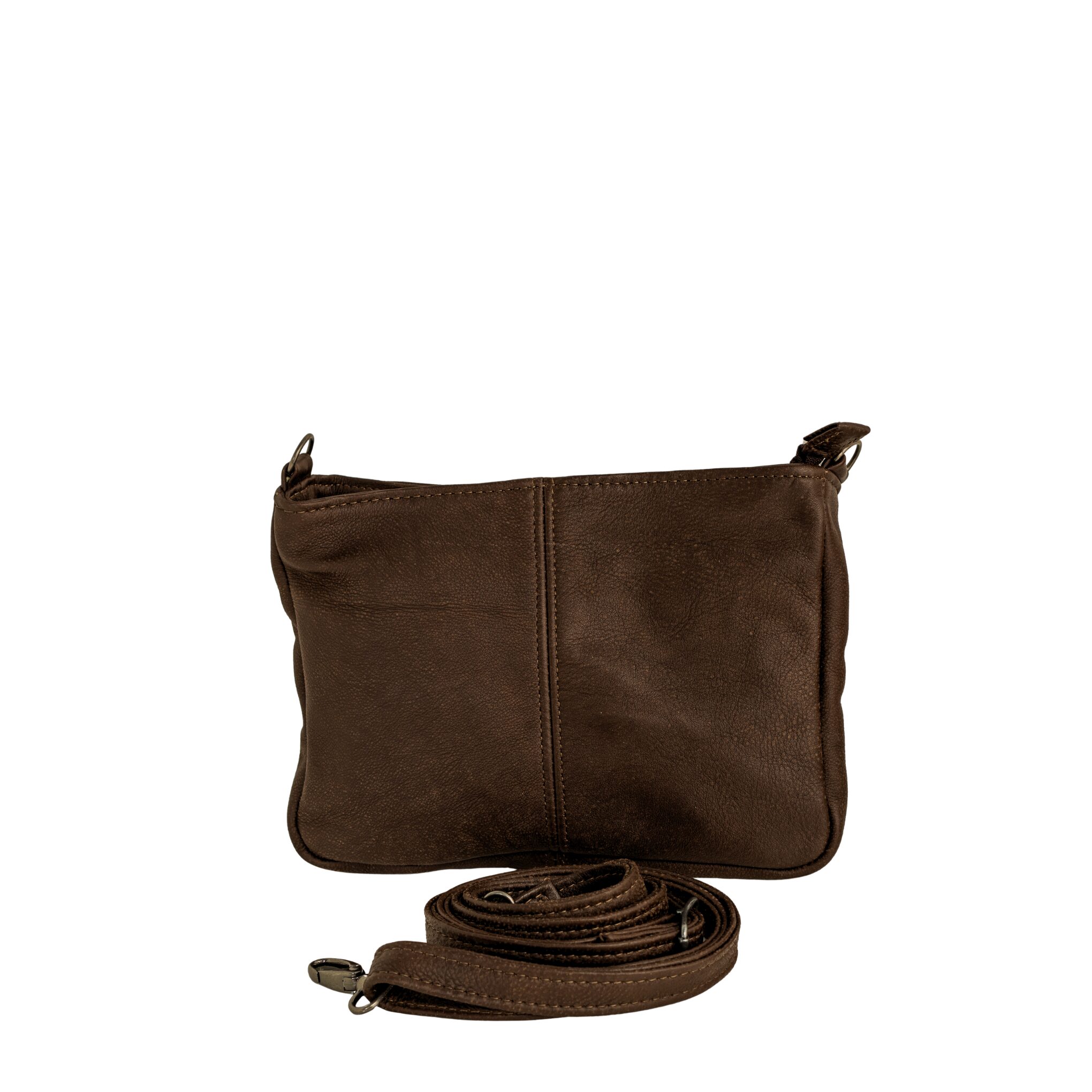 Maribu Leather Zyra Crossbody in Buffed Brown