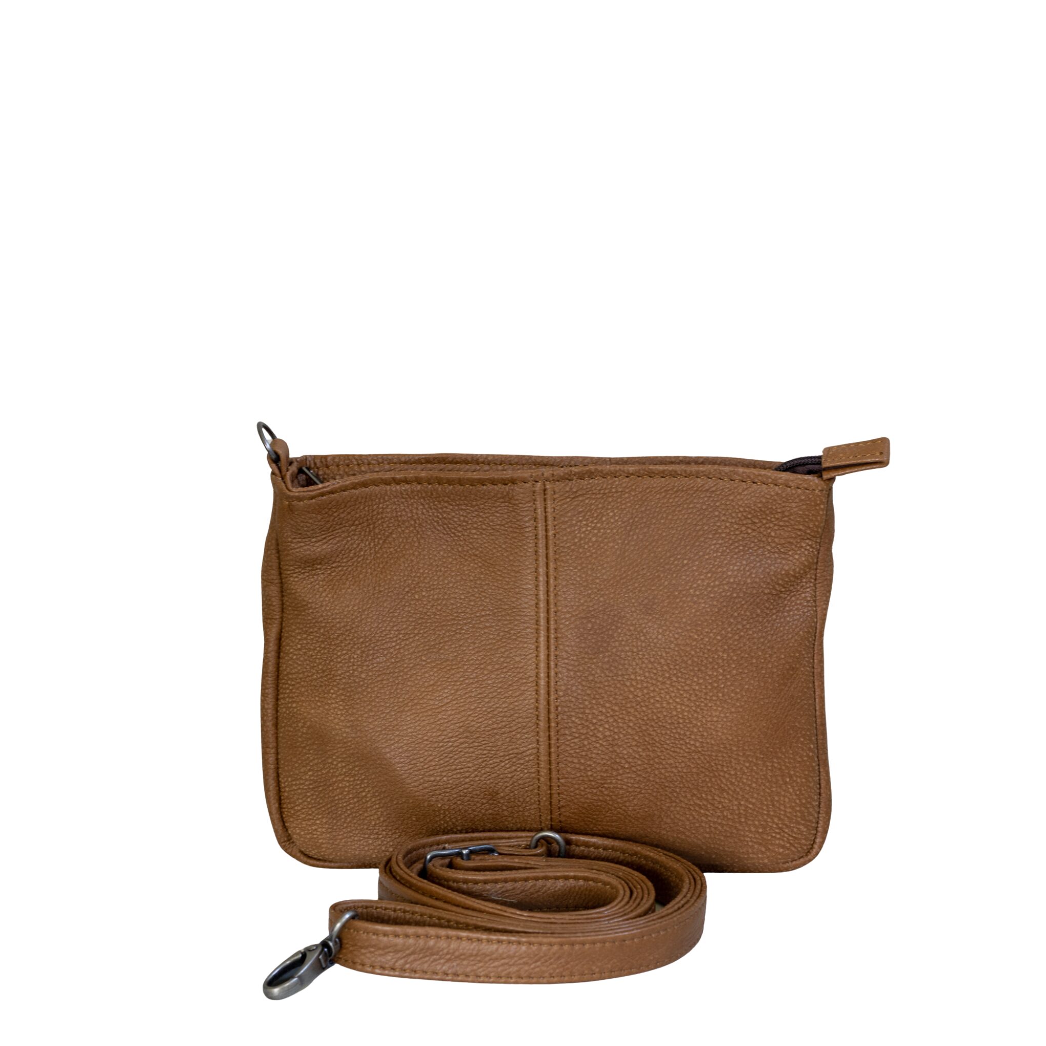 Maribu Leather Zyra Crossbody in Buffed Tan