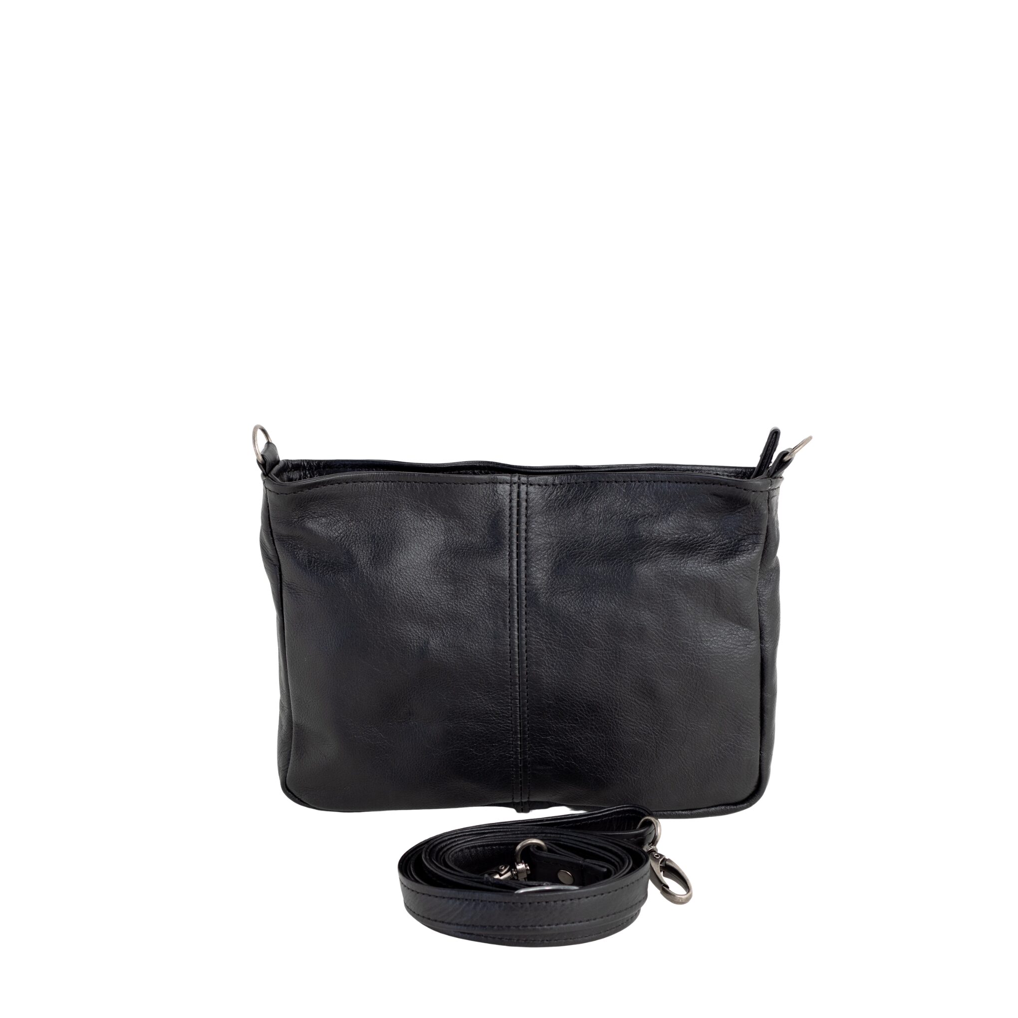 Maribu Leather Zyra Crossbody in Black