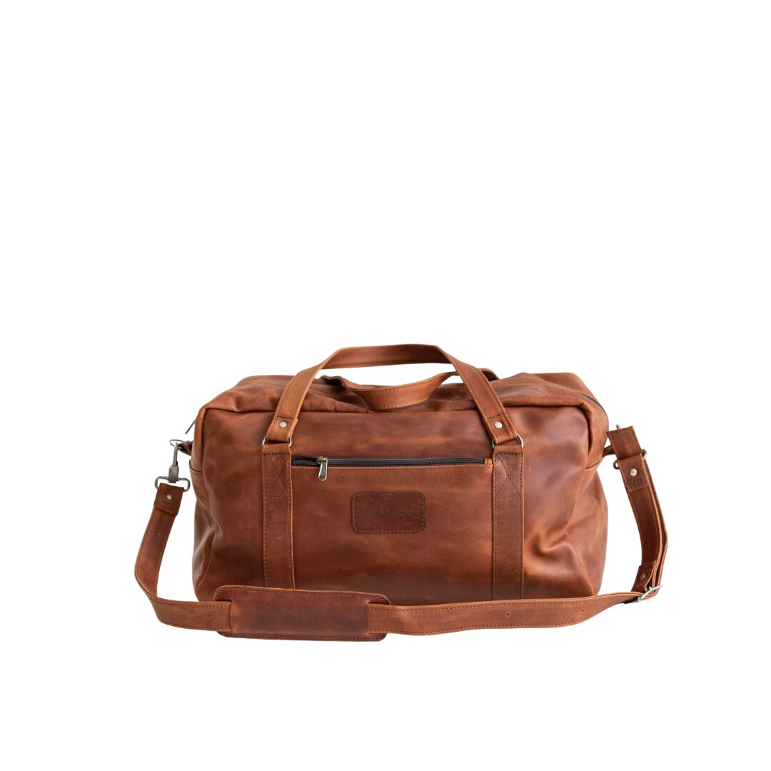 Maribu Leather Weekender Bag in Pecan