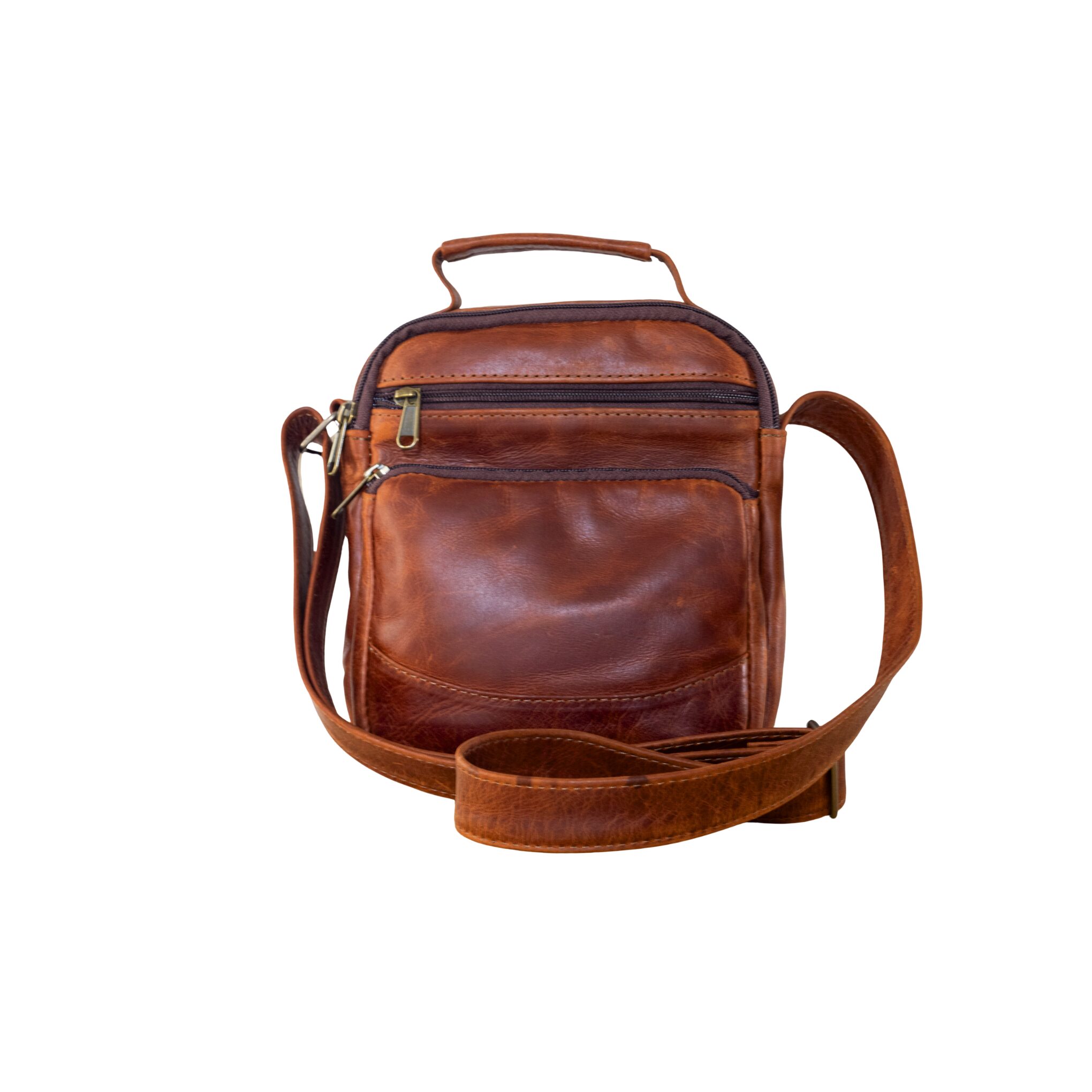 Maribu Leather Charlie Satchel in Pecan