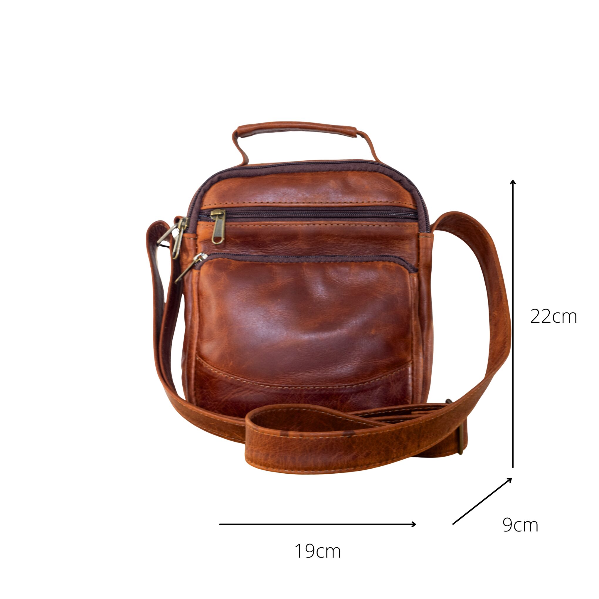 Maribu Leather Charlie Satchel in Pecan