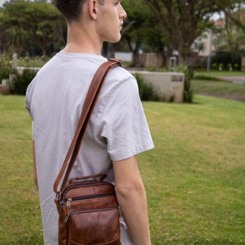 Maribu Leather Charlie Satchel in Pecan