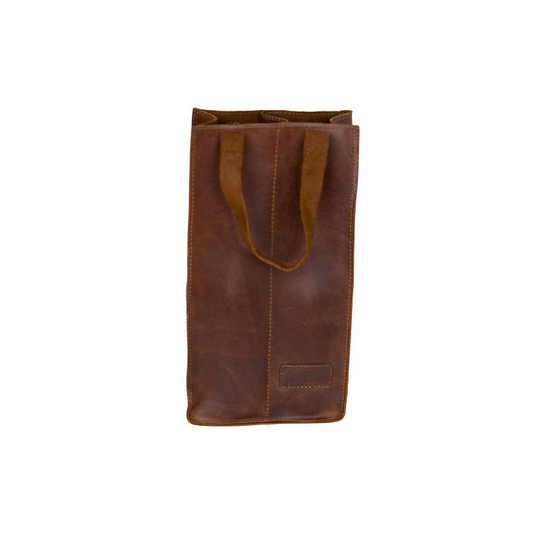 Maribu Leather Wine Bag in Pecan