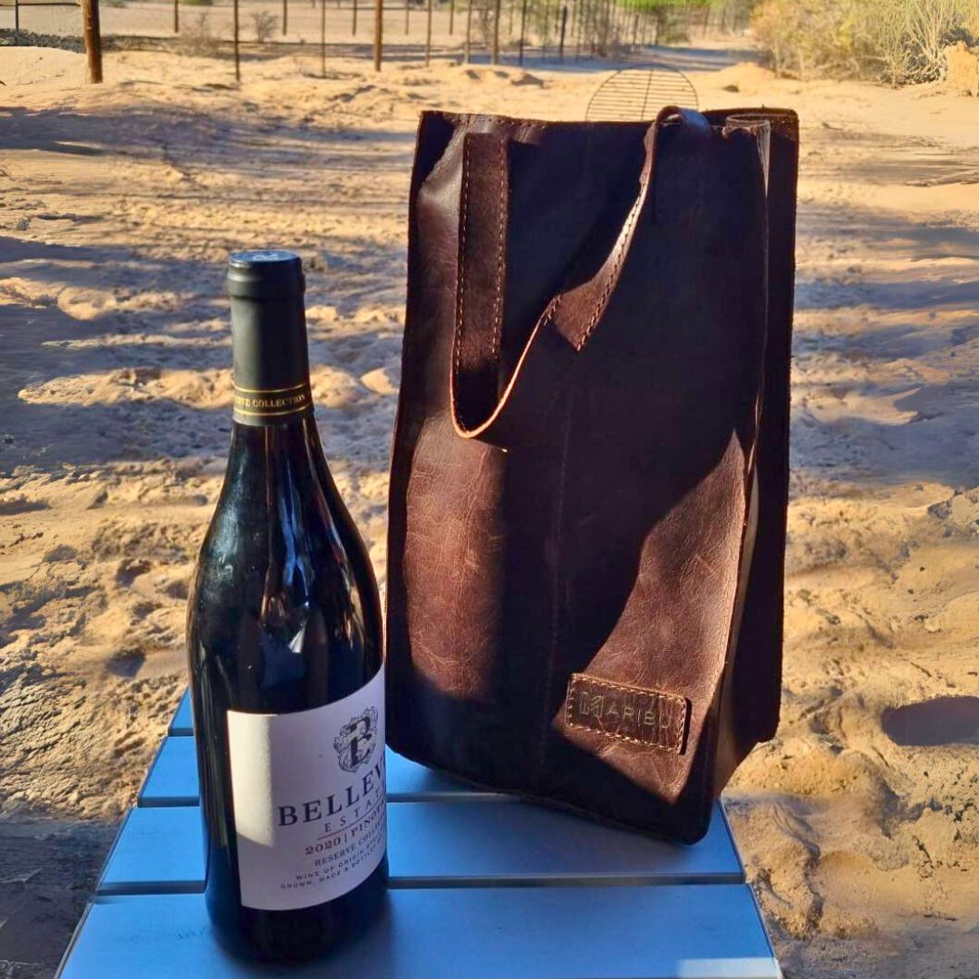 Maribu Leather Wine Bag in Choc