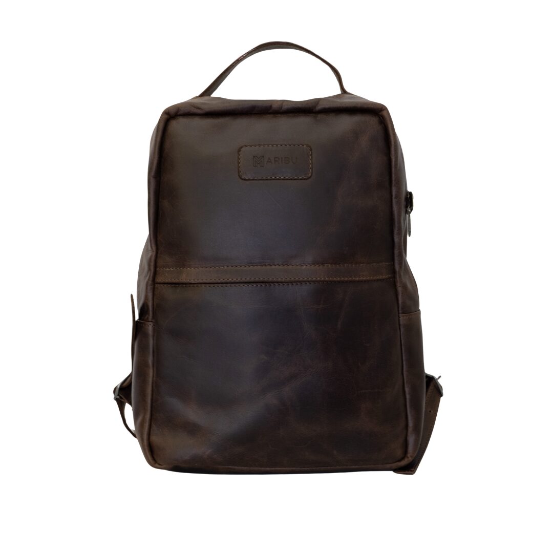 Maribu Leather Jo Backpack in Choc