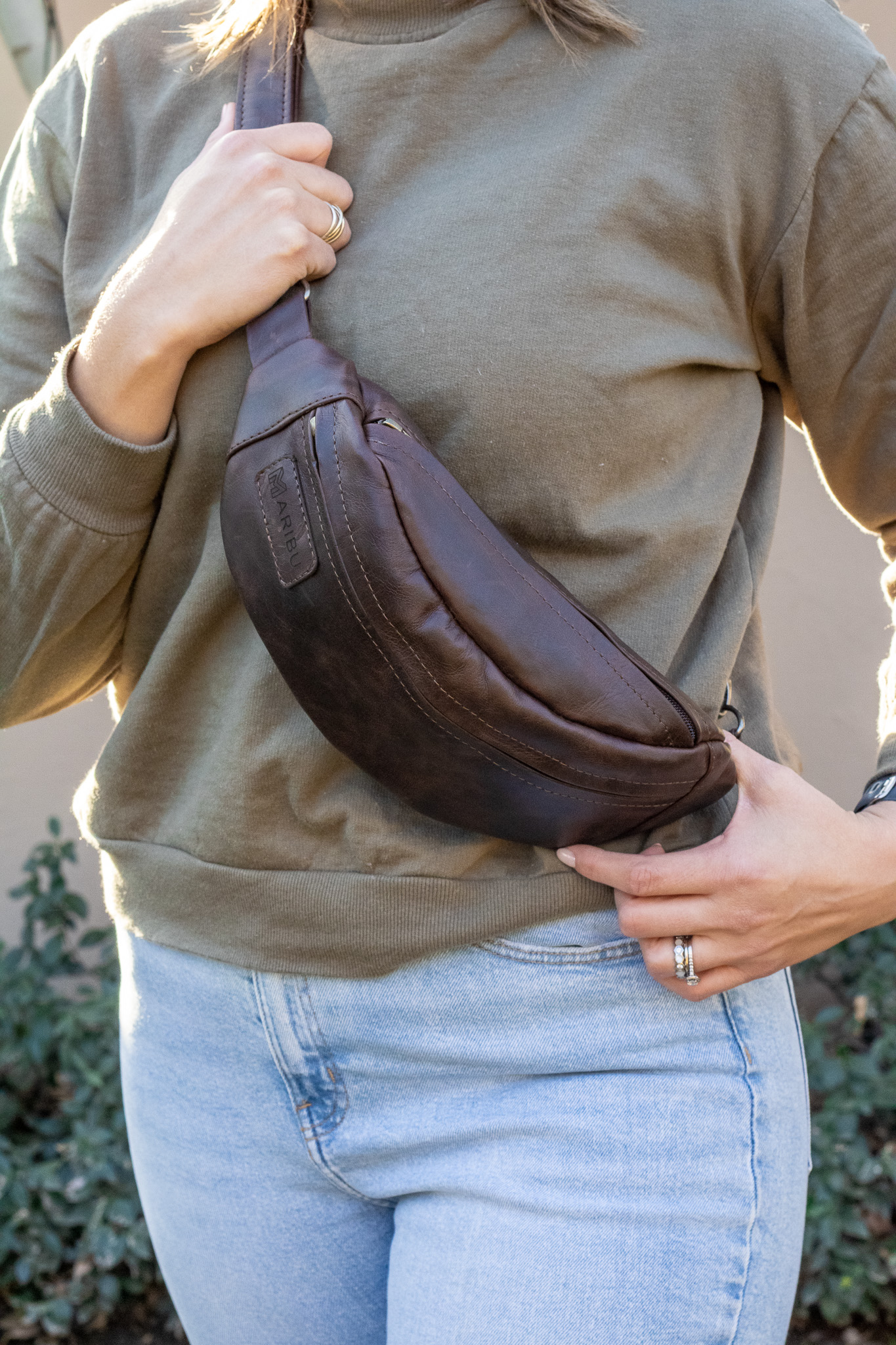 Maribu Leather Moon Bag