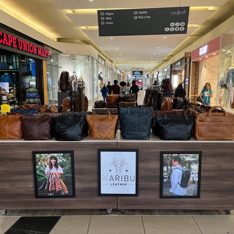 Maribu Leather pop up store Pretoria