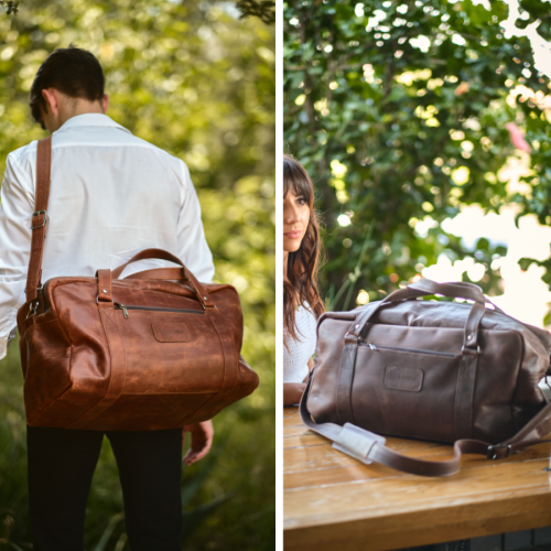 Maribu Leather Weekender Bag